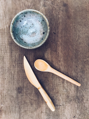 Wooden Spoon and Butter Knife Set