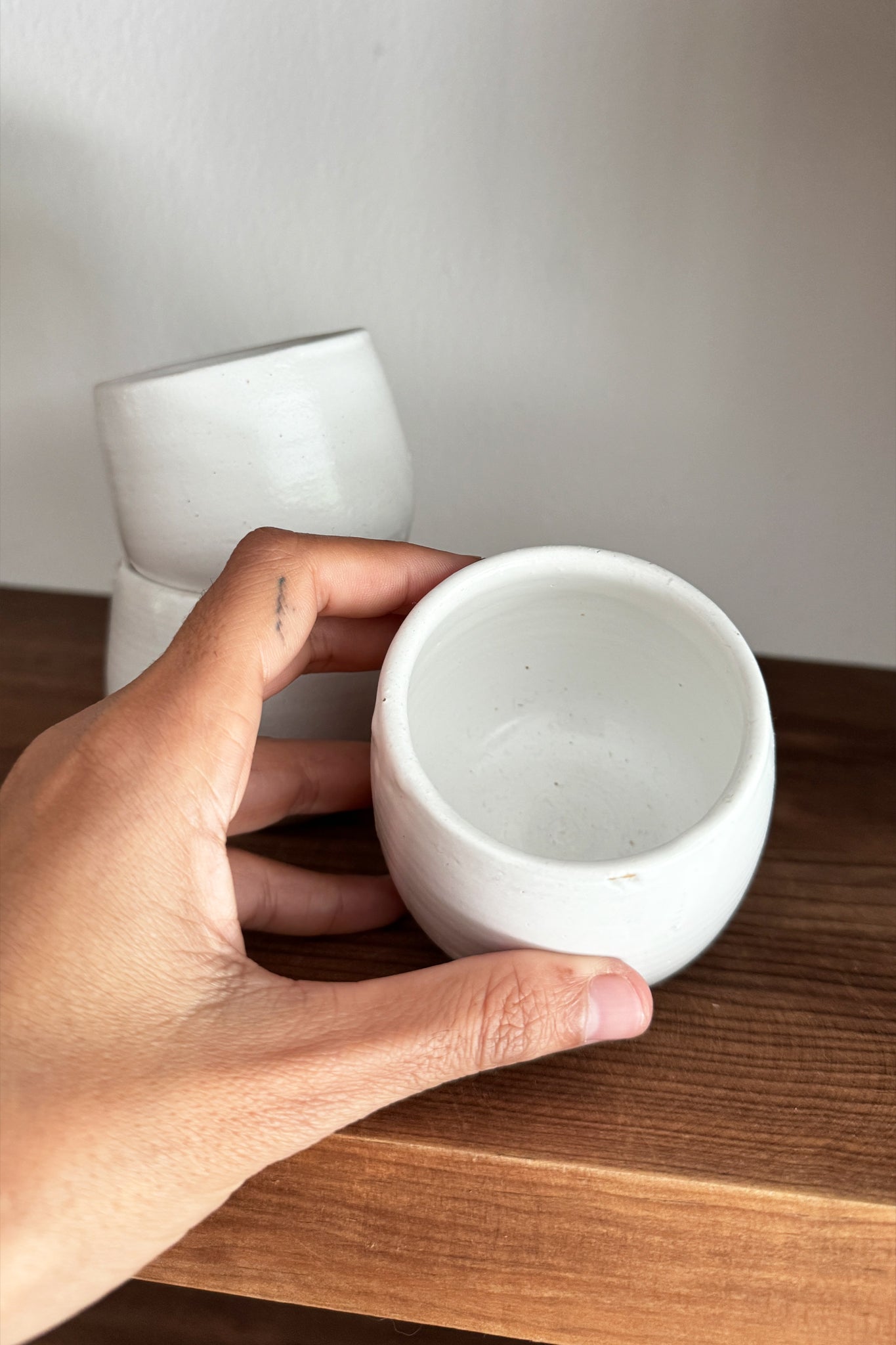 Small ceramic tumbler WHITE