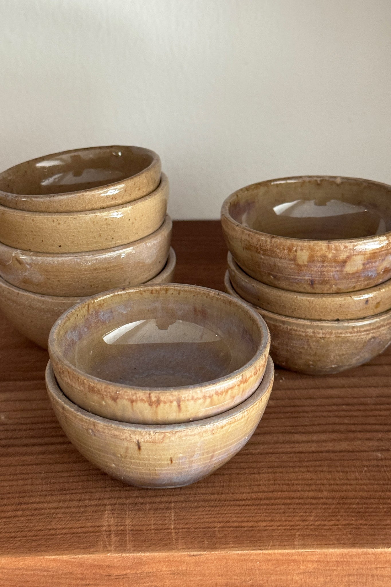 Mini ceramic bowl BROWN AND VIOLET