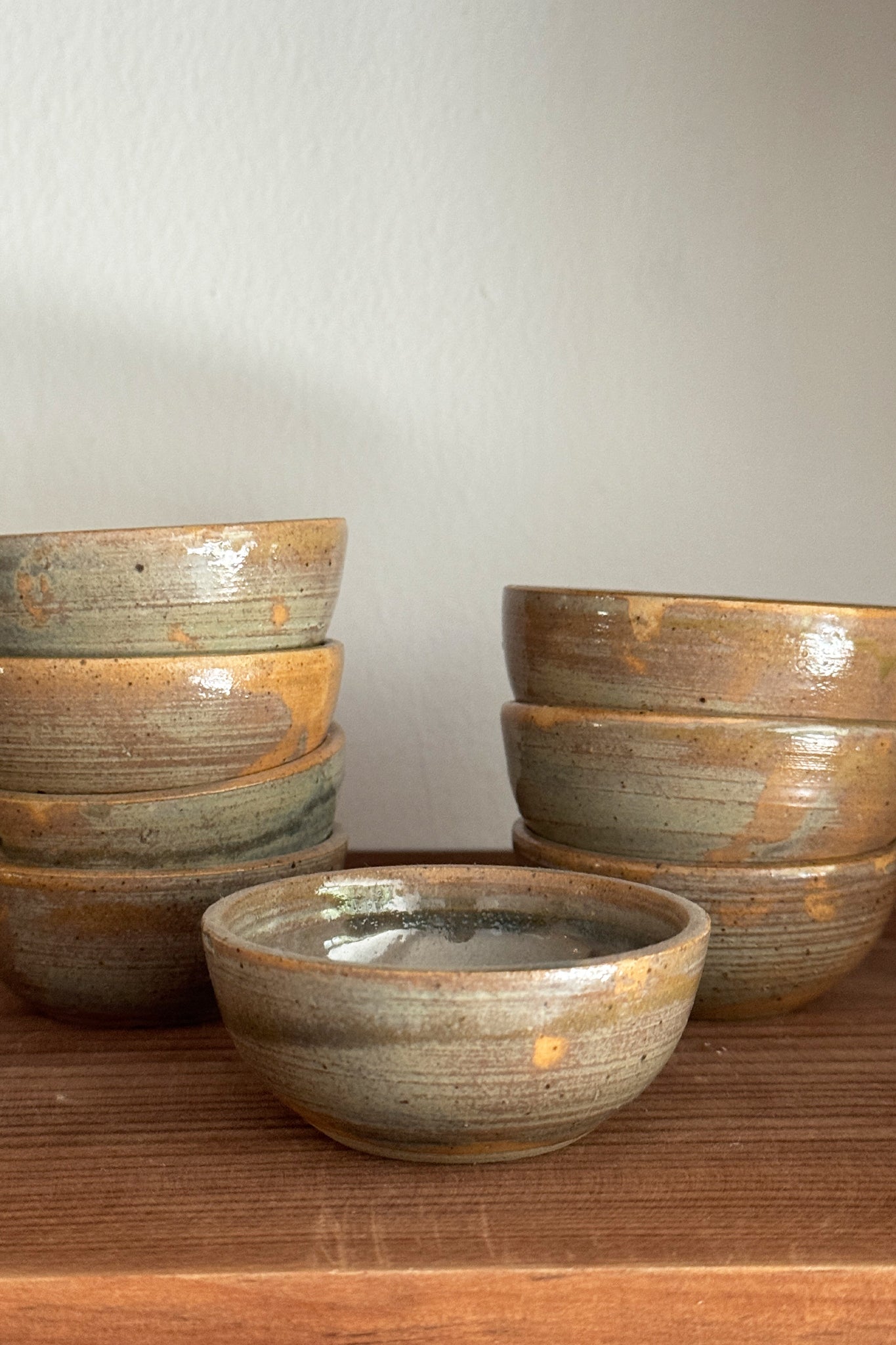 Mini ceramic bowl GREEN AND BROWN
