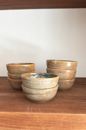 Mini ceramic bowl GREEN AND BROWN