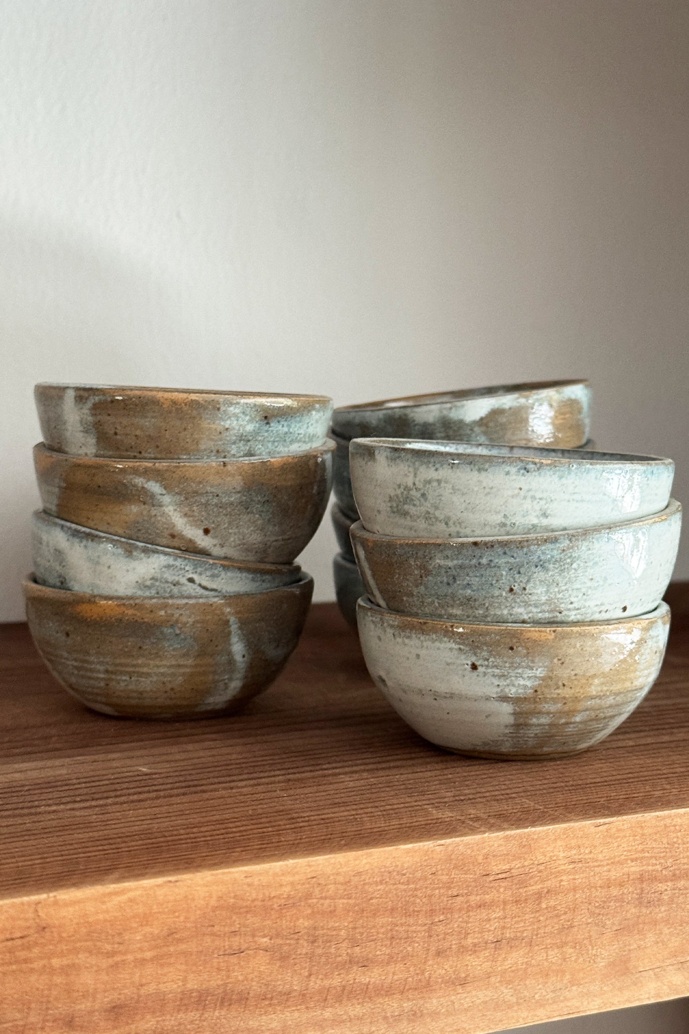 Mini ceramic bowl BLUE AND KAKI