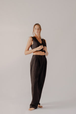 Silk High Waist Pants