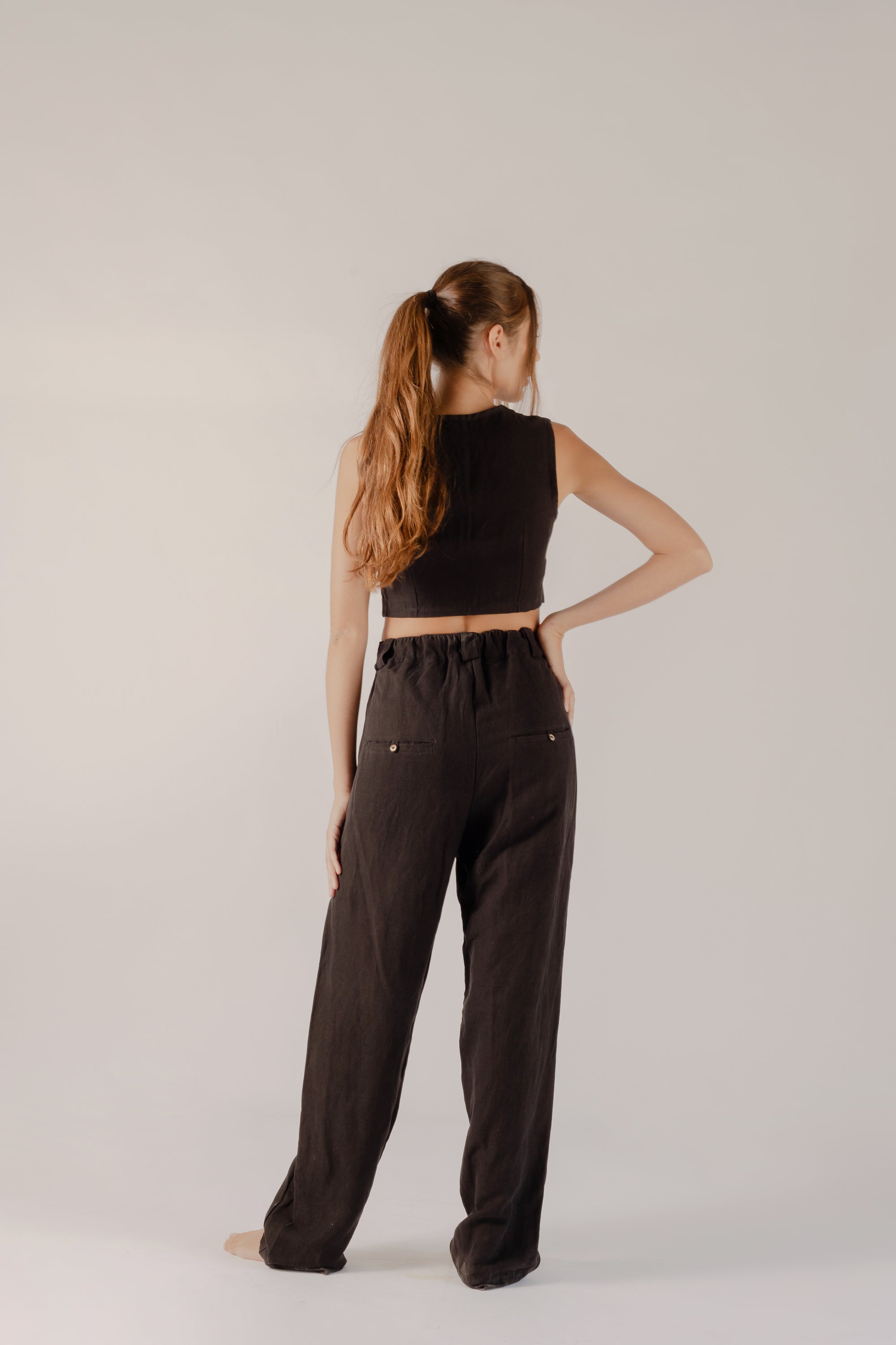 Silk High Waist Pants