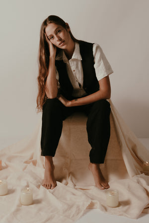 Silk High Waist Pants