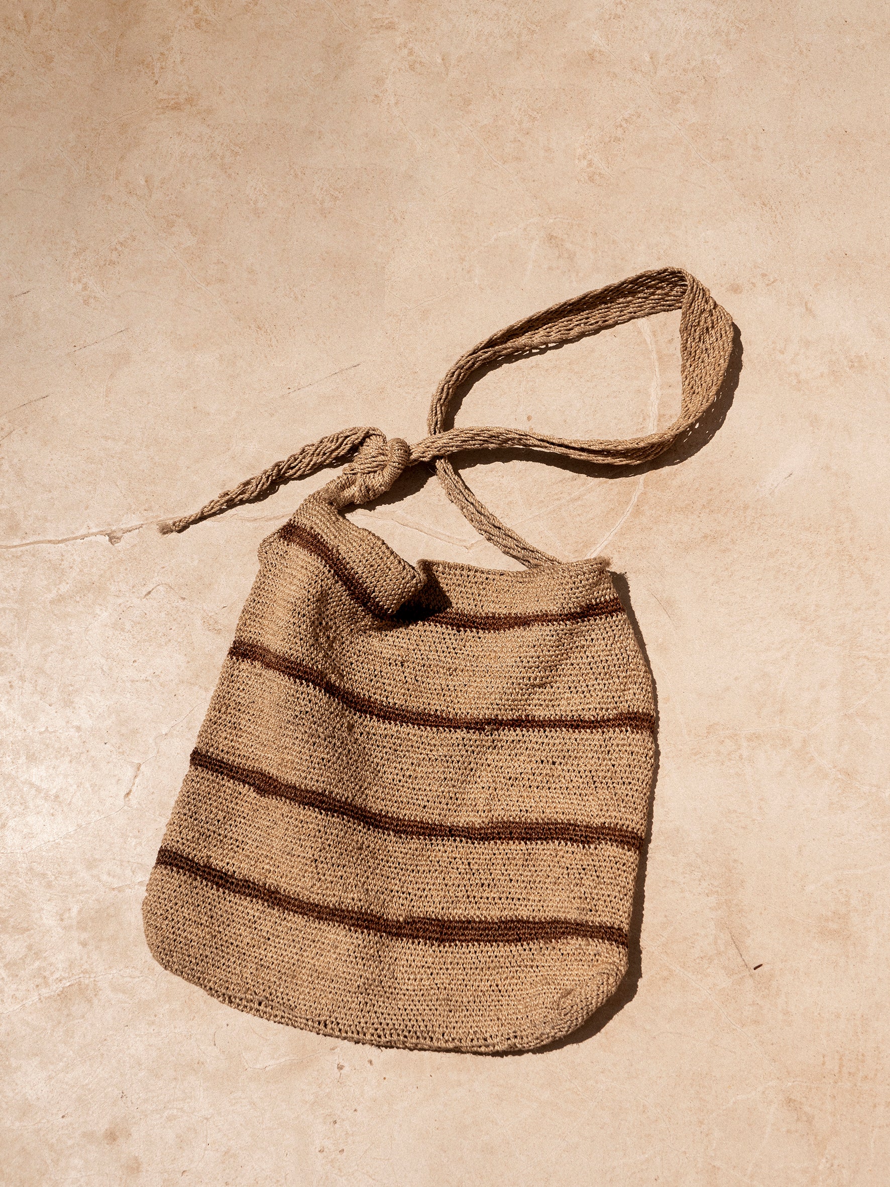 Striped handwoven bag