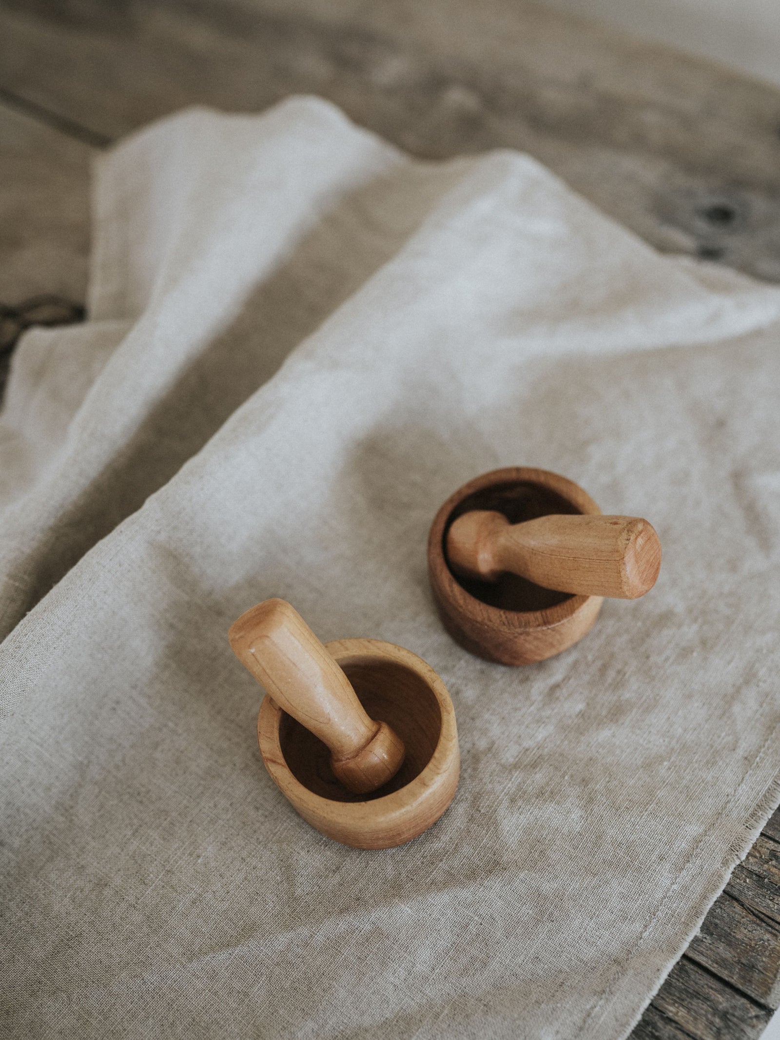 Mini Wooden Mortar and Pestle