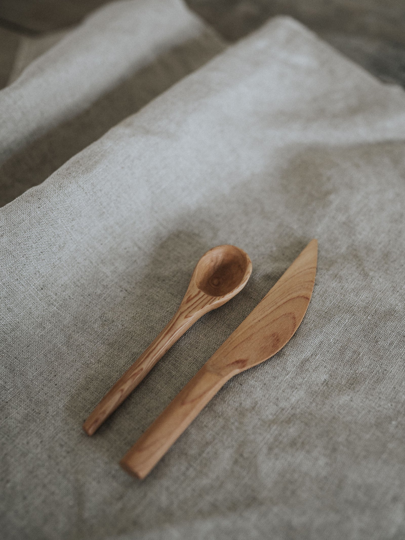 Wooden Spoon and Butter Knife Set