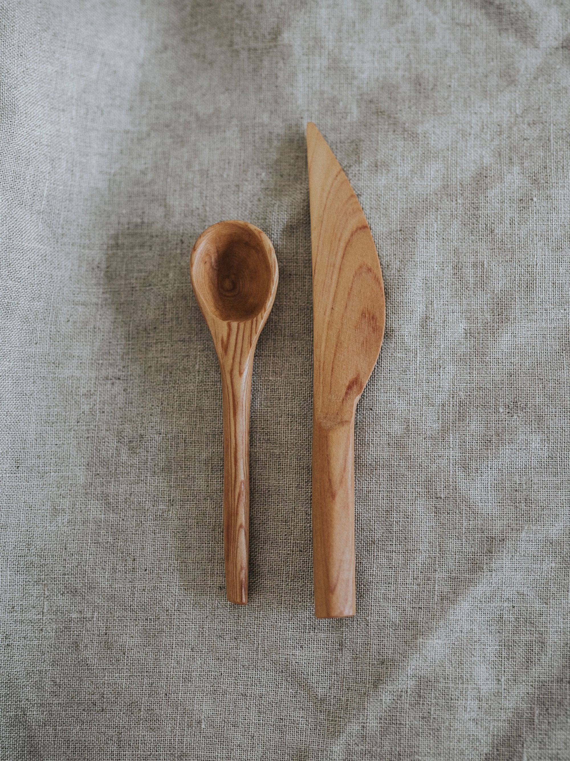 Wooden Spoon and Butter Knife Set